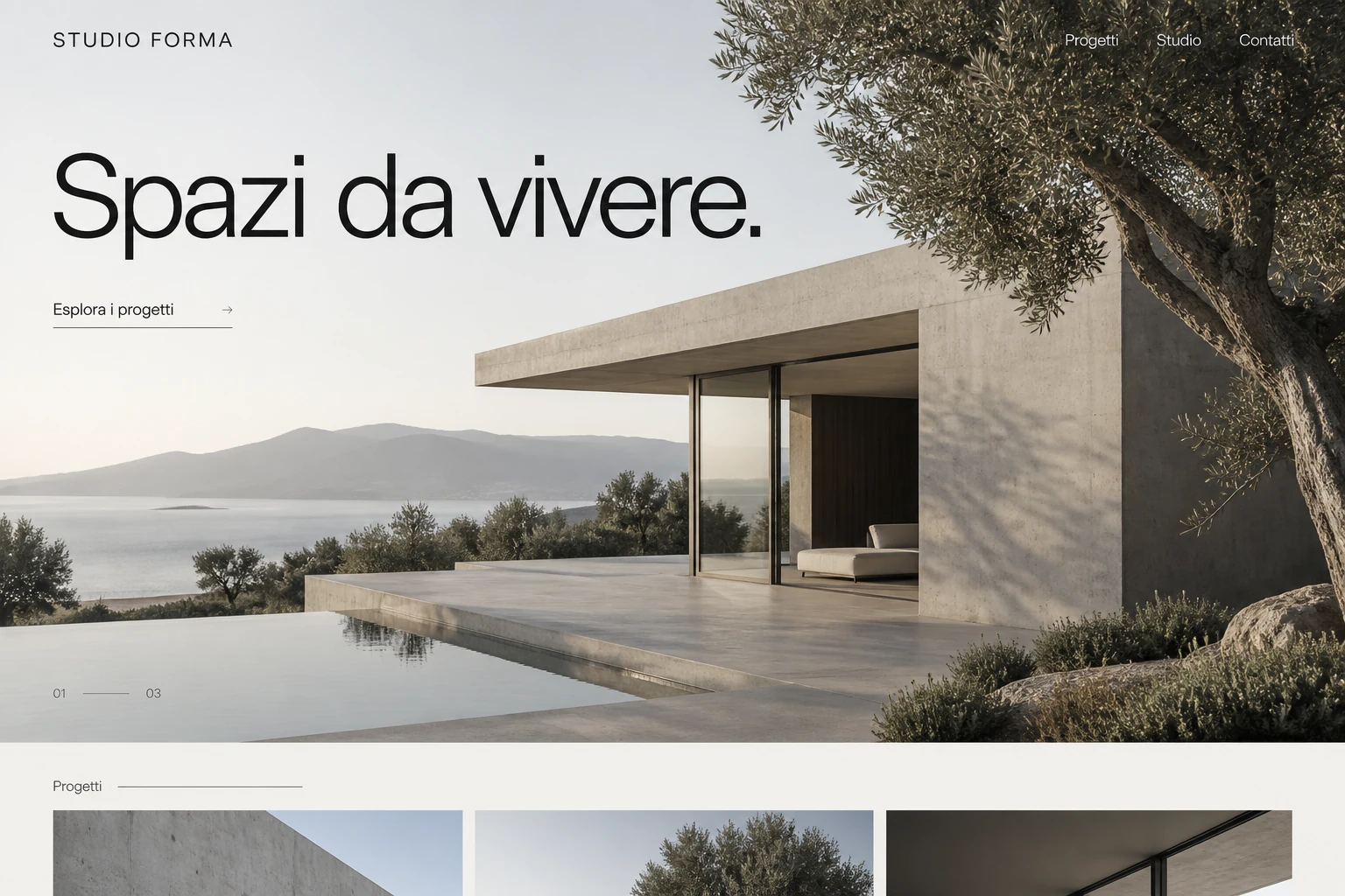 Studio Forma: Spazi da vivere. Anteprima illustrativa per studio.